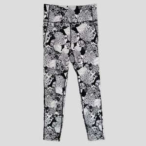 Nanette Lepore Women's Leaf Doodle Side Pocket 7/8 Legging Size M
